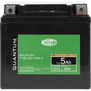 Acquista Ora Magneti marelli batteria moto e scooter tecnologia 5ah 12v 65a agm sigillata polo positivo destro
